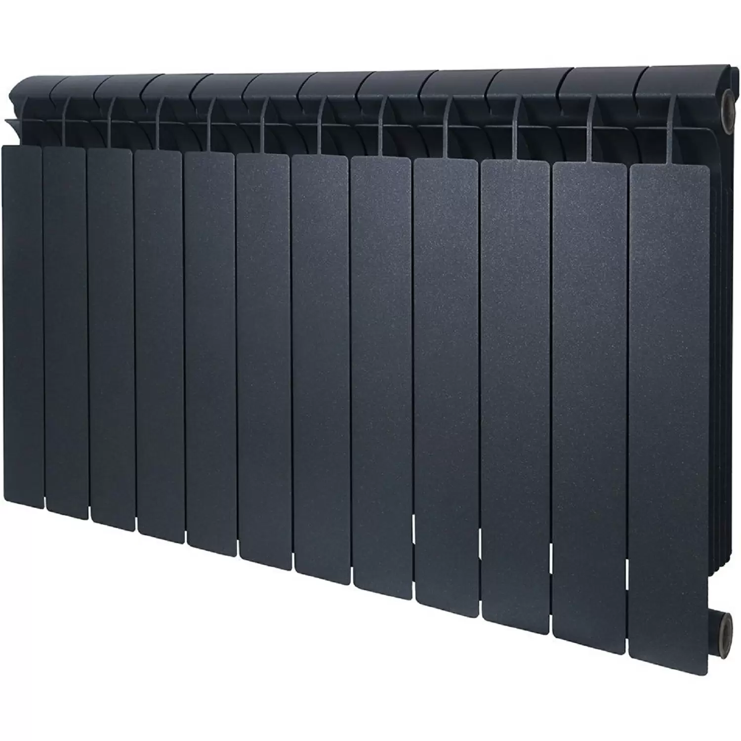 Радиатор биметаллический Global Style Plus 500 / grigio scuro opaco / черный, 12 секций