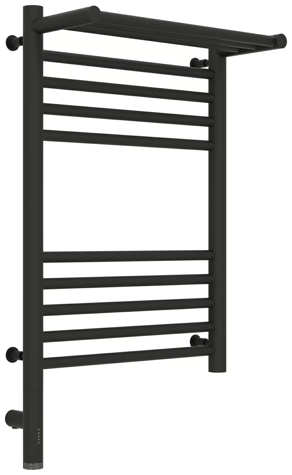 Полотенцесушитель электрический Сунержа Богема с полкой 3.0 600х400 / МЭМ левый Тёмный титан муар