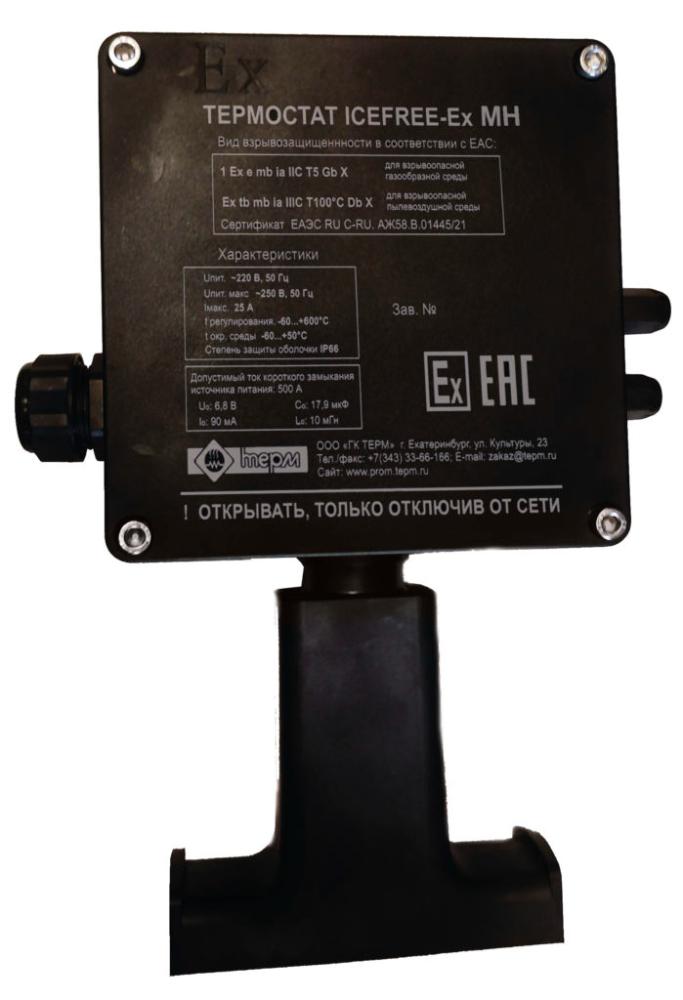 Термостат взрывозащищенный ТЕРМ ICEFREE-Ex (MH) протокол "Modbus", измерение тока, кронштейн