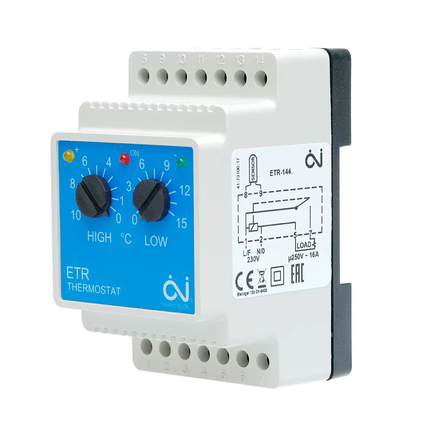 Терморегулятор OJ Electronics ETR/F-1447A с датчиком температуры
