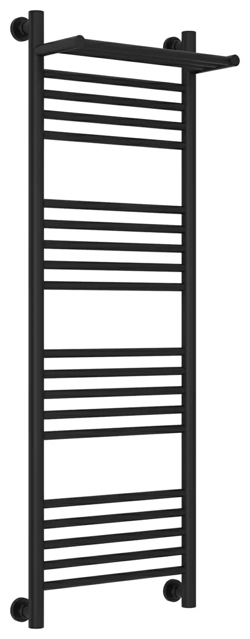 Водяной полотенцесушитель Сунержа Богема с полкой + 1200х400 матовый черный