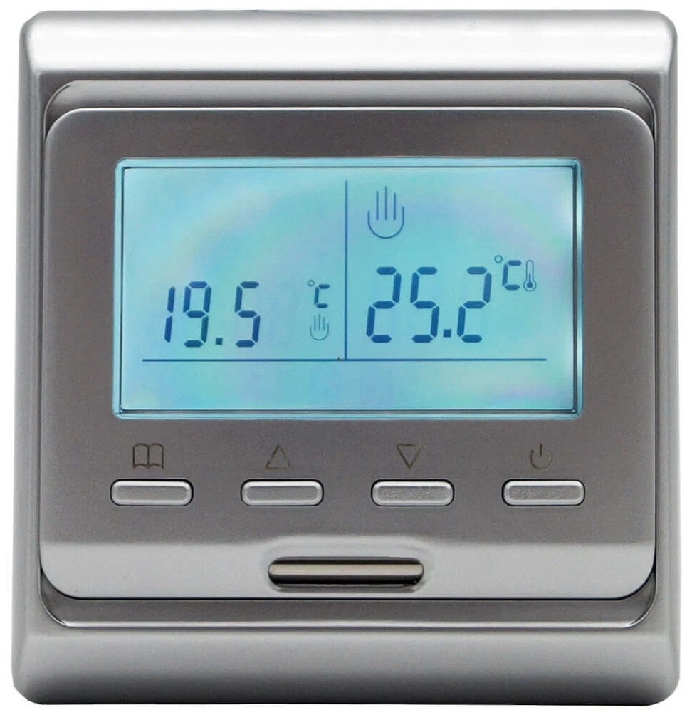 Терморегулятор E 51.716 программируемый серебро