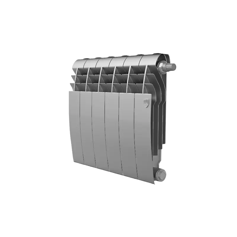 Радиатор биметалл Royal Thermo BiLiner 350 /Silver Satin VDR/ 6 секций нижнее правое подключение
