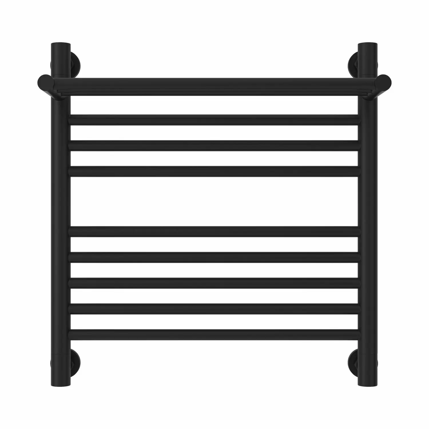 Водяной полотенцесушитель Сунержа Богема с полкой + 500х500 матовый черный