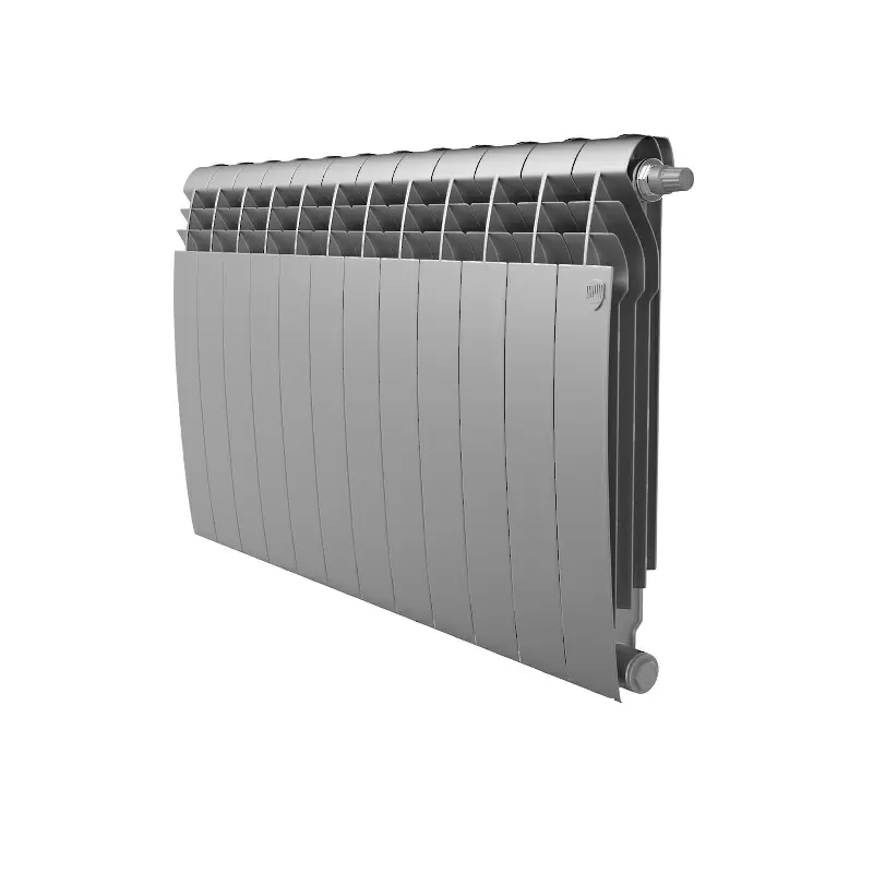 Радиатор биметалл Royal Thermo BiLiner 500 /Silver Satin VDR/ 12 секций нижнее правое подключение