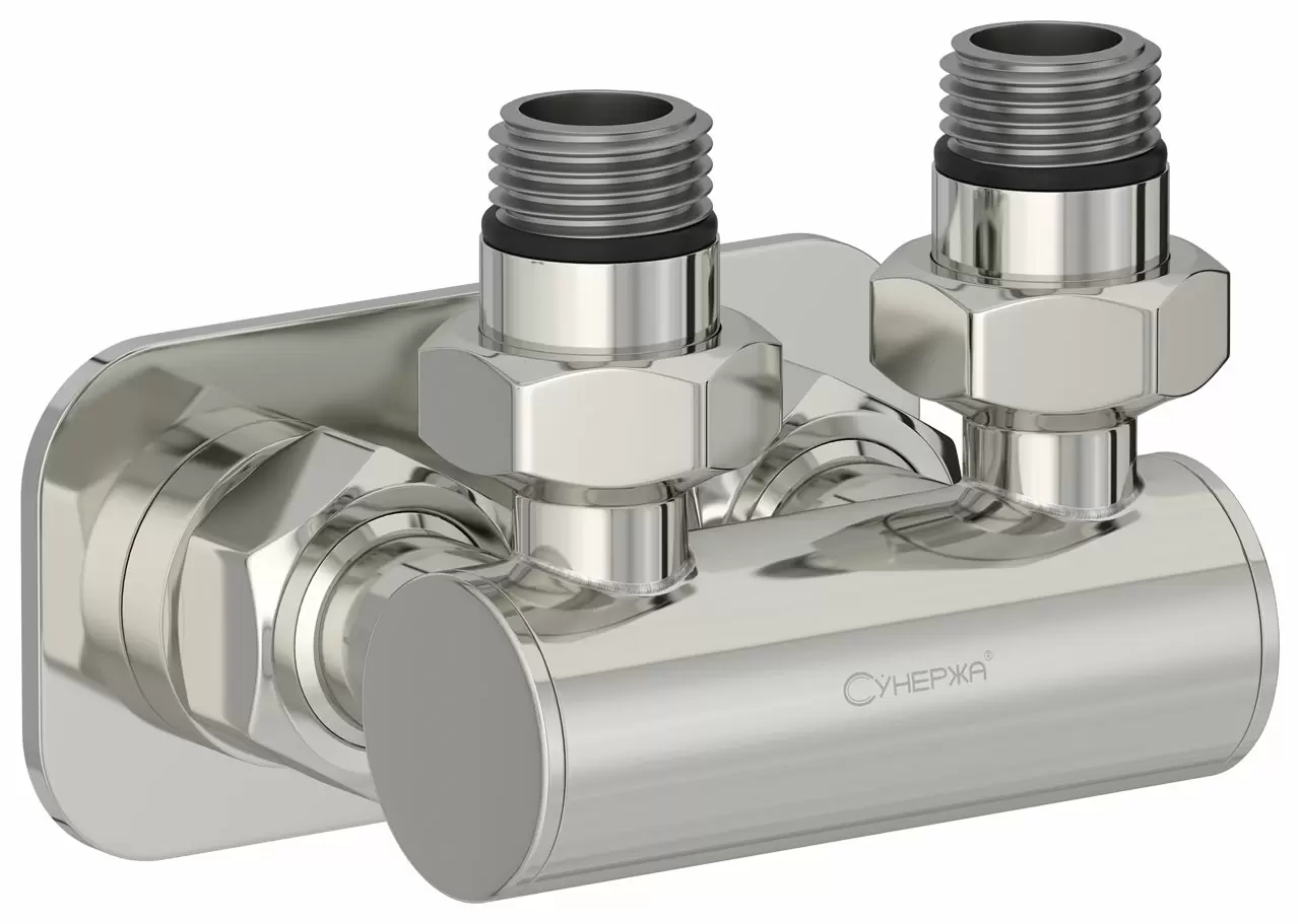 Модуль Сунержа 2х1/2" угловой EU50 (Без покрытия)