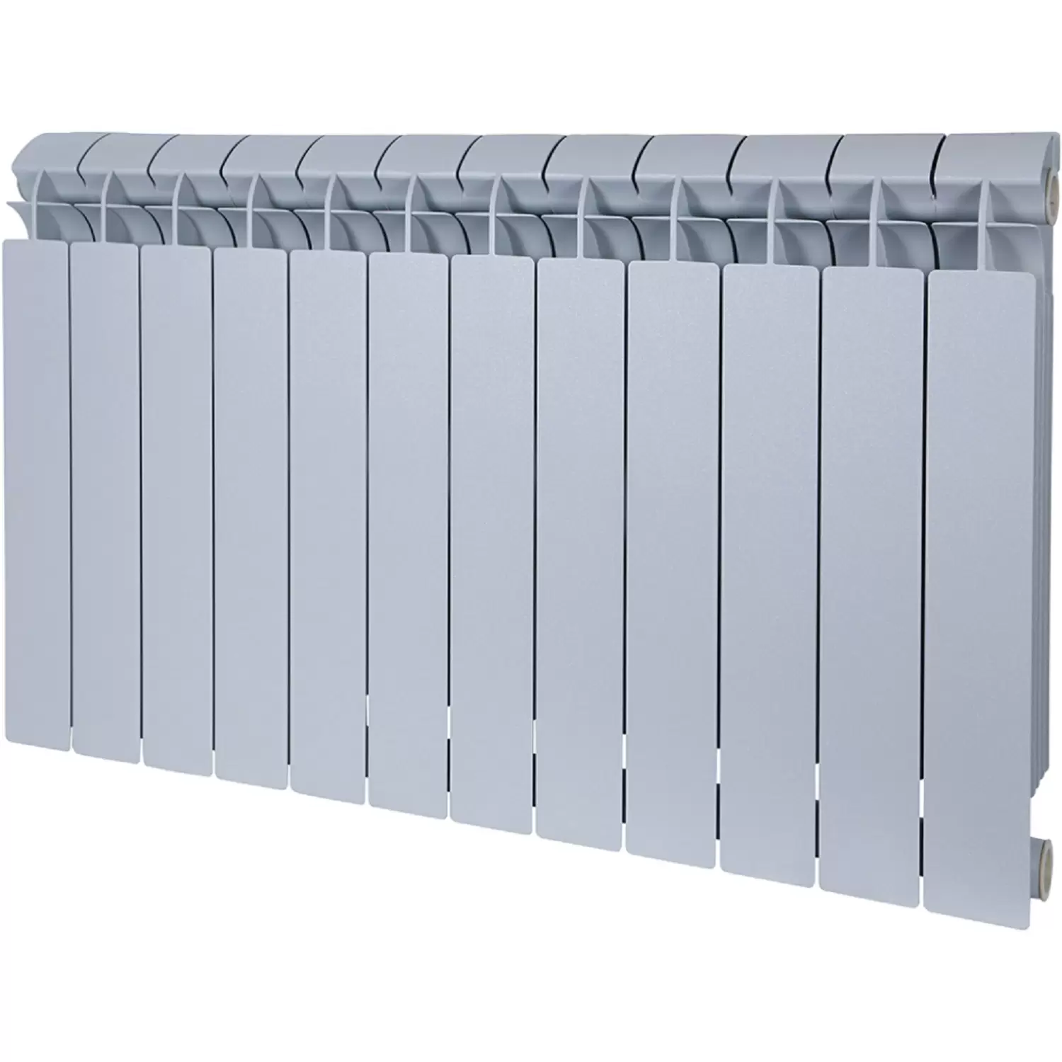 Радиатор биметаллический Global Style Plus 500 / grigio argento opaco / серый, 14 секций
