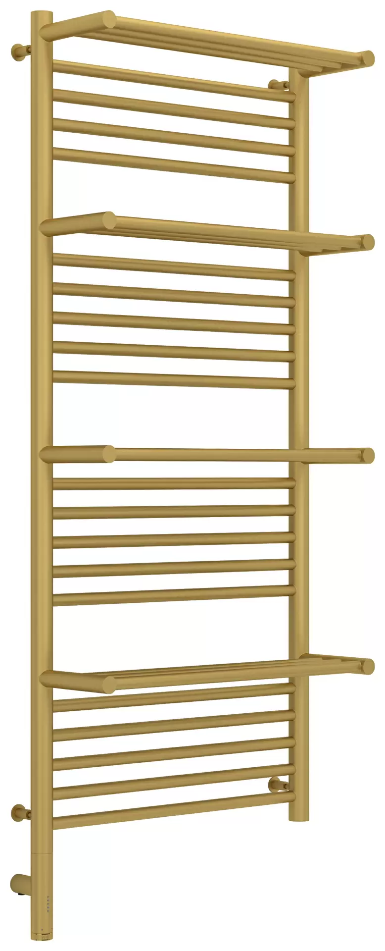 Полотенцесушитель электрический Сунержа Богема с 4 полками 3.0 1200х500 / МЭМ левый Матовое золото