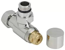 Вентиль Сунержа угловой (под шестигранник) G 1/2" НР х G 3/4" НГ (Шампань)