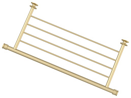 Полка прямая 4П (L - 470 мм) н/ж для ДР "СУНЕРЖА" (Матовая Шампань)