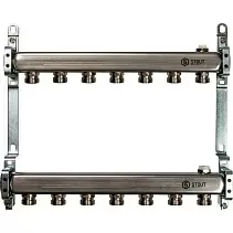 Коллектор Stout из нержавеющей стали для радиаторной разводки 7 вых.