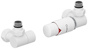 Автоматический терморегулятор Сунержа 3D правый 1/2" НР х 3/4" НГ (матовый белый - белый)