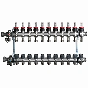 Коллектор Oventrop "Multidis SF" на 10 контуров с регулирующими вставками и расходомерами