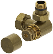 Вентиль Сунержа 3D правый (под шестигранник) G 1/2" НР х G 3/4" НГ (Состаренная бронза)
