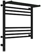 Полотенцесушитель электрический Сунержа Богема с полкой 3.0 500х500 / МЭМ левый Матовый чёрный