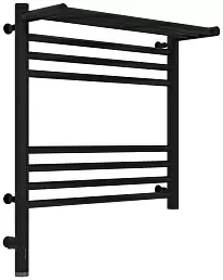 Полотенцесушитель электрический Сунержа Богема с полкой 3.0 500х500 / МЭМ левый Матовый чёрный