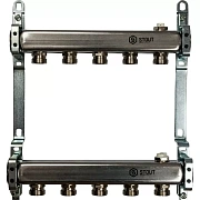 Коллектор Stout из нержавеющей стали для радиаторной разводки 5 вых.