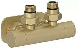 Вентиль 2х1/2" Сунержа угловой скрытый-скрытый EU50 (Матовая Шампань)