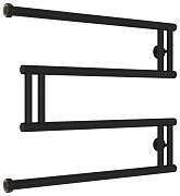 Водяной полотенцесушитель Сунержа High-Tech model M 500х650 матовый черный