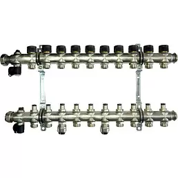 Коллектор Oventrop "Multidis SF" на 10 контуров с регулирующими вставками