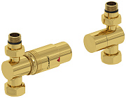 Автоматический терморегулятор Сунержа прямой 1/2" НР х 3/4" НГ (золото)