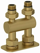 Модуль Сунержа 2х1/2" прямой EU50 (Матовое Золото)