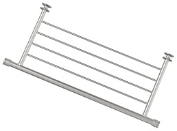 Полка прямая 4П (L - 470 мм) н/ж для ДР "СУНЕРЖА" (Сатин)
