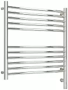 Полотенцесушитель электрический Сунержа Флюид 3.0 600х600 МЭМ правый Без покрытия