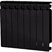 Радиатор биметаллический Rifar Monolit 500 Антрацит / RAL 9005 / 4 секции