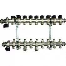 Коллектор Oventrop "Multidis SF" на 9 контуров с регулирующими вставками