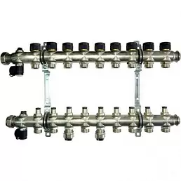 Коллектор Oventrop "Multidis SF" на 9 контуров с регулирующими вставками