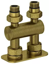 Модуль Сунержа 2х1/2" прямой EU50 (Состаренная БРОНЗА)