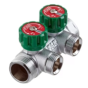 Регулируемый коллектор Far Multifar 1" с 2 отводами 3/4" НР евроконус