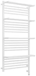 Полотенцесушитель электрический Сунержа Богема с 4 полками 3.0 1200х600 / МЭМ правый Матовый белый