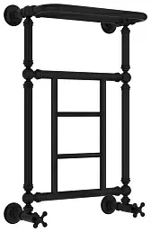 Водяной полотенцесушитель Сунержа Ренессанс 1452 660х400 матовый черный