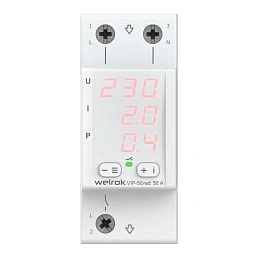 Реле напряжения с контролем тока Welrok VIP-50 red