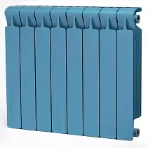 Радиатор биметаллический Rifar Monolit 500 Сапфир / RAL 5024 / 4 секции