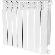 Радиатор биметаллический Stout Space 500 / 8 секций / нижнее правое подключение