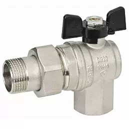 Кран шаровой Bugatti Oregon угловой Н-В 1/2", ручка-бабочка, арт.05940001