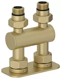 Модуль Сунержа 2х1/2" прямой EU50 (Матовая Шампань)