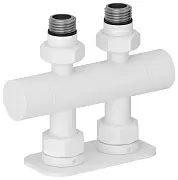 Вентиль 2х1/2" Сунержа прямой скрытый-скрытый EU50 (Матовый белый)