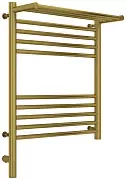Полотенцесушитель электрический Сунержа Богема с полкой 3.0 600х500 / МЭМ левый Состаренная латунь