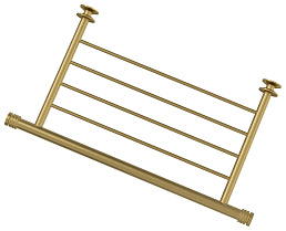 Полка прямая 4П (L - 370 мм) н/ж для ДР "СУНЕРЖА" (Состаренная Латунь)