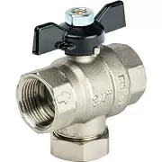 Кран шаровой Stout с фильтром 3/4", ручка-бабочка