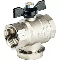 Кран шаровой Stout с фильтром 1", ручка-бабочка