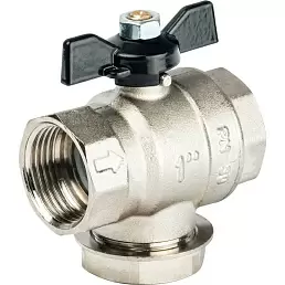 Кран шаровой Stout с фильтром 1", ручка-бабочка