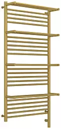 Полотенцесушитель электрический Сунержа Богема с 4 полками 3.0 1200х600 / МЭМ правый Матовое золото