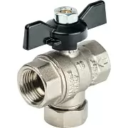 Кран шаровой Stout с фильтром 1/2", ручка-бабочка