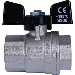 Кран шаровой Bugatti Oregon прямой В-В 1", ручка-бабочка, арт.03020072