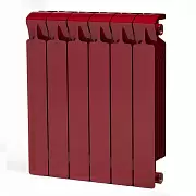 Радиатор биметаллический Rifar Monolit 500 Бордо / RAL 3011 / 4 секции
